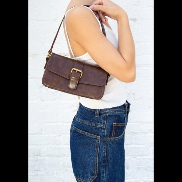 Brandy Melville, Bags, Brandy Melville Brown Buckle Shoulder Bag